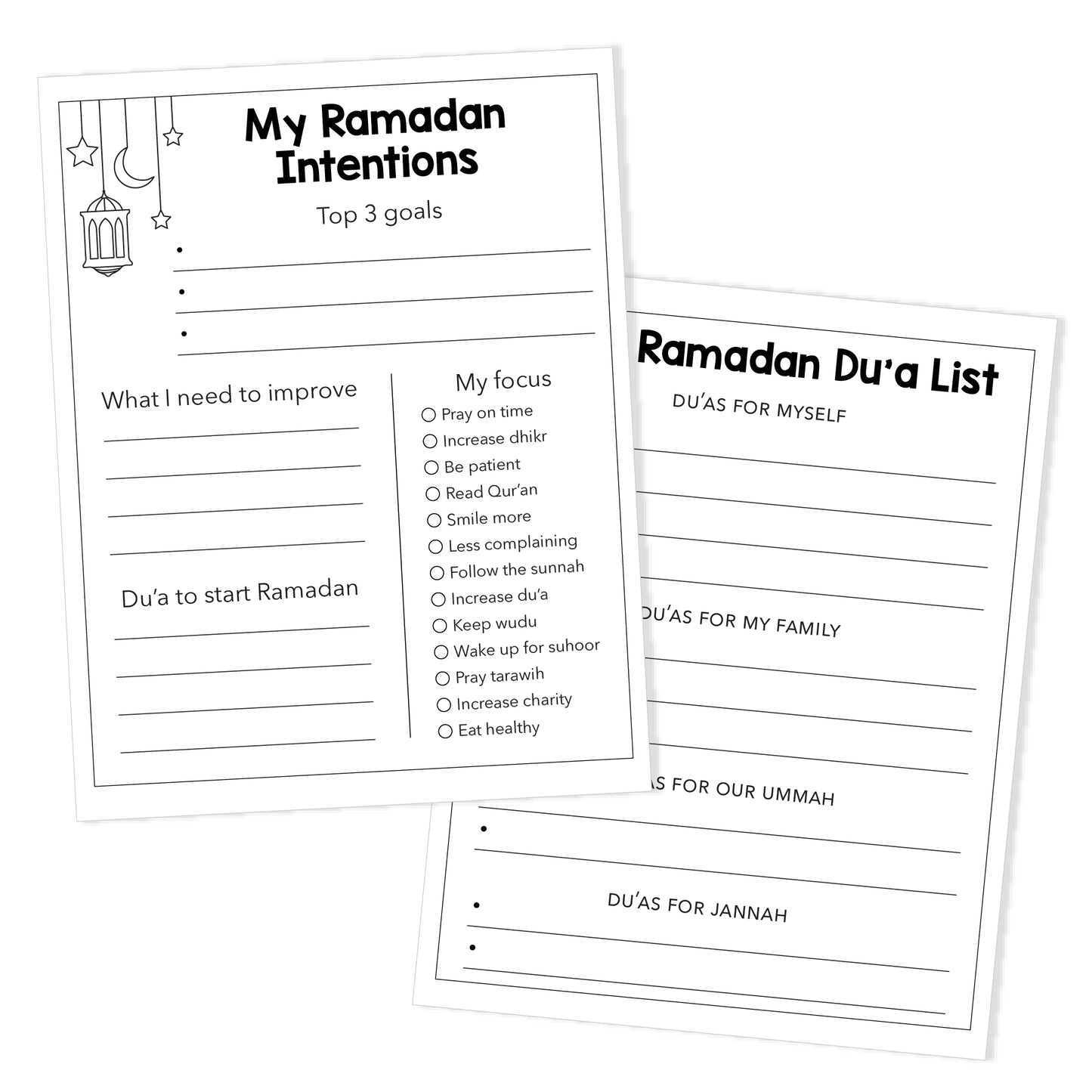 Ramadan Intentions