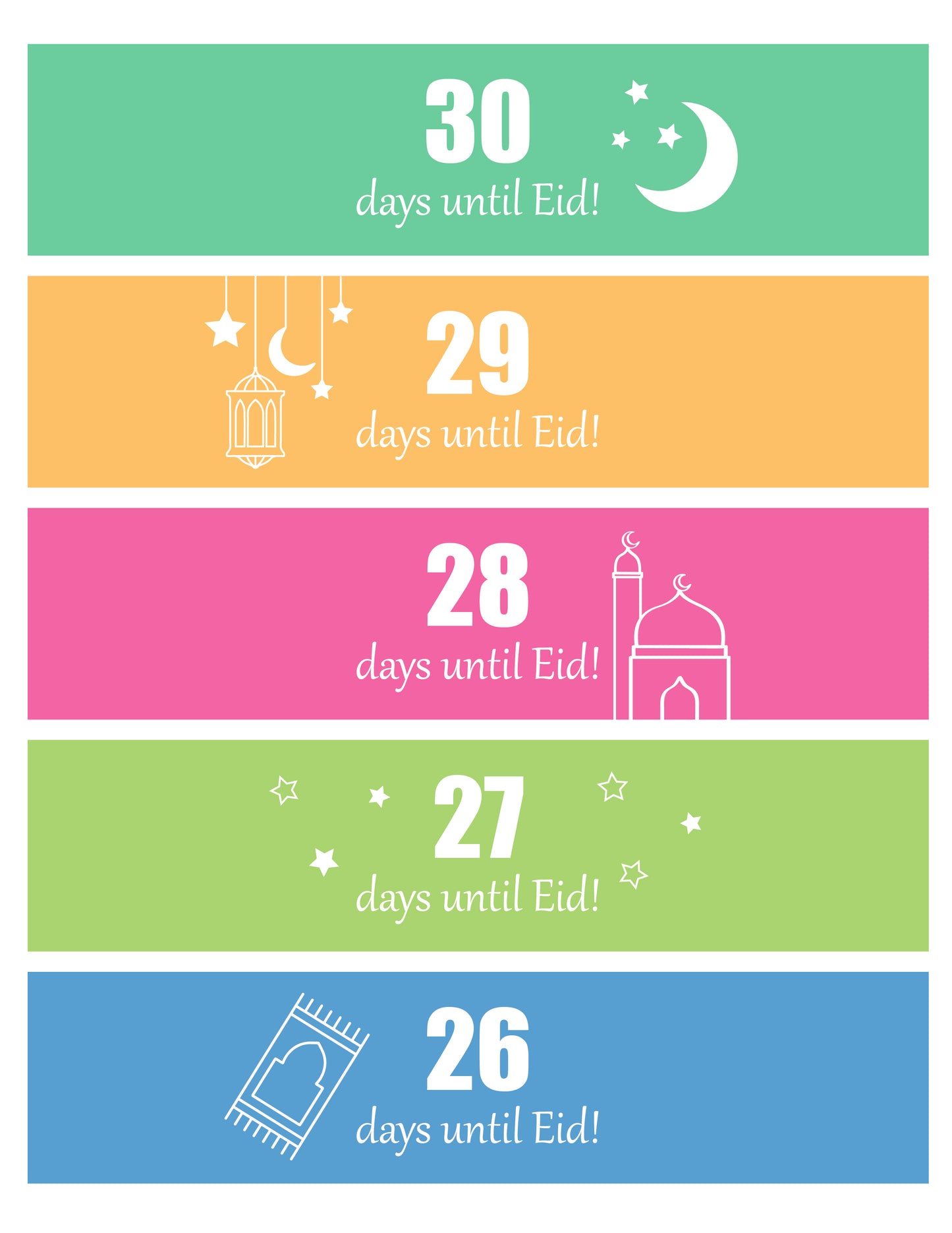 Eid Paper Chain Countdown