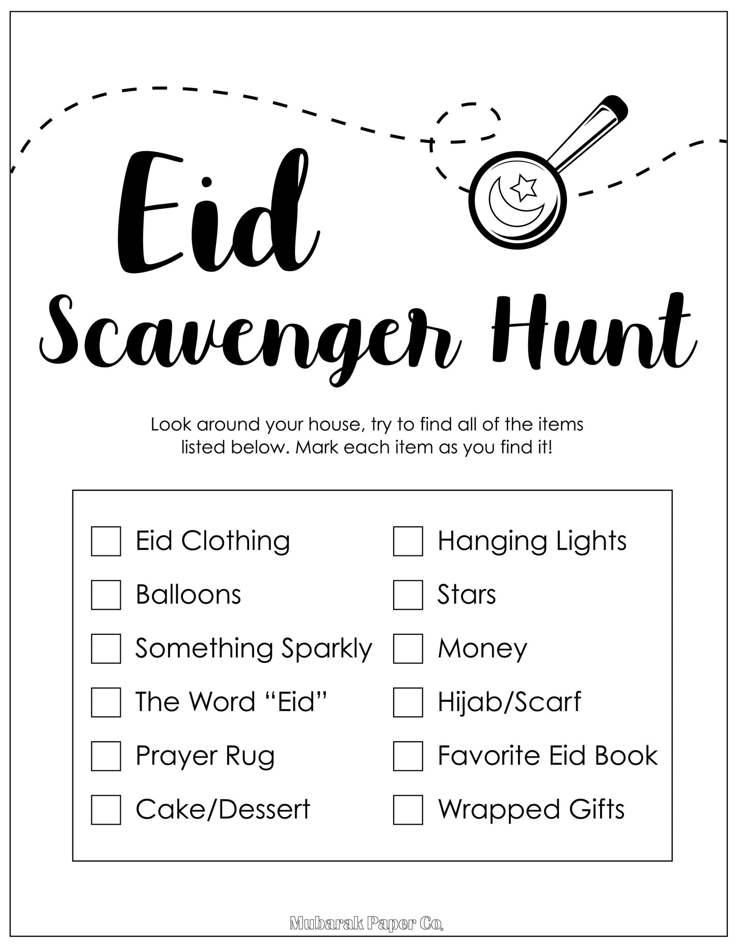 Eid Scavenger Hunt