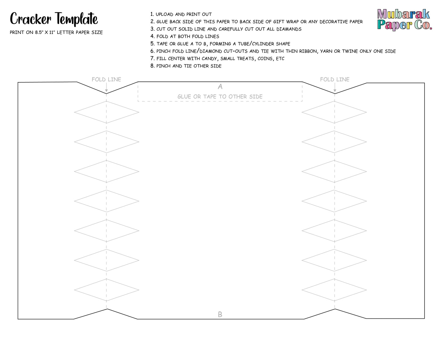 DIY Eid Crackers Template