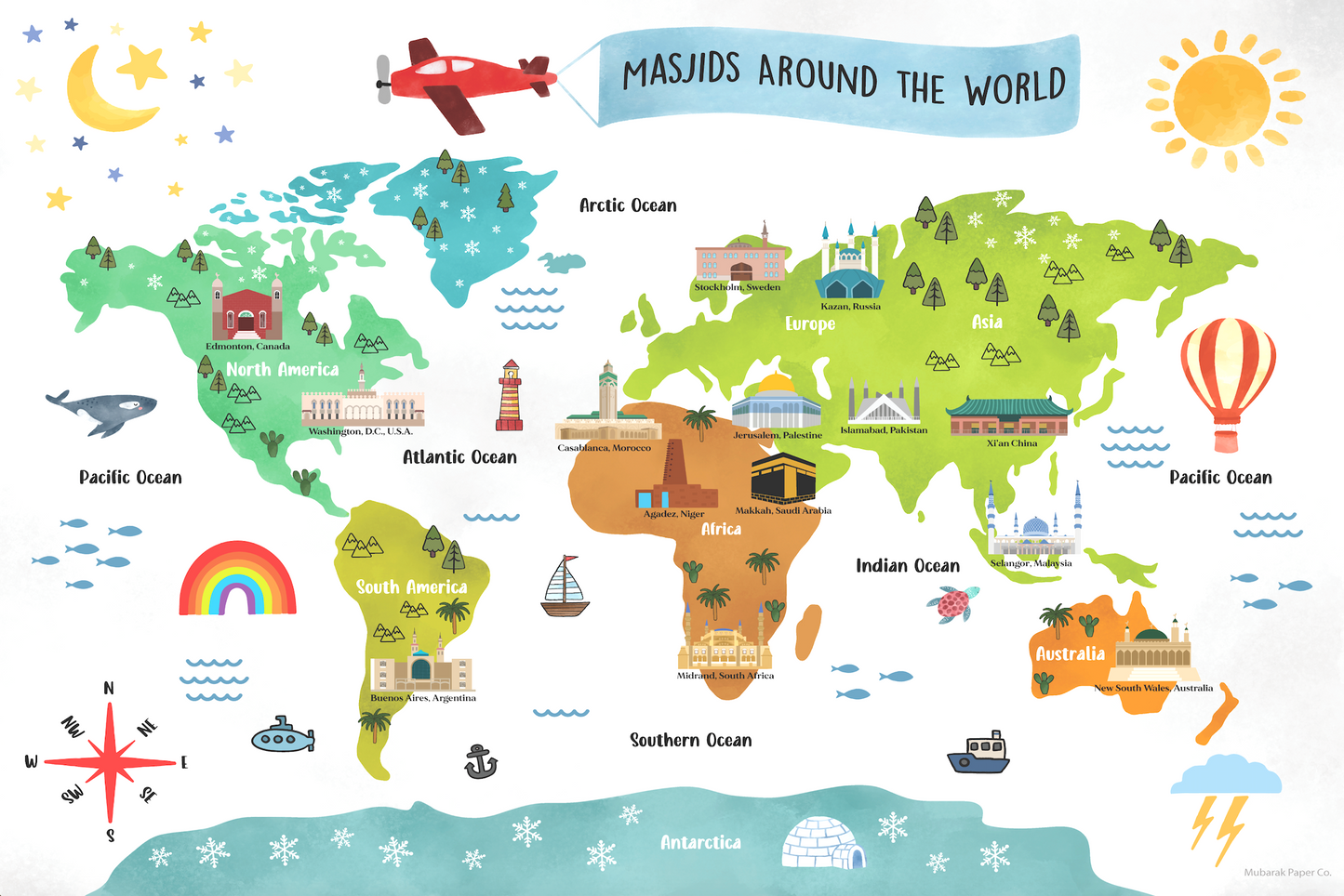Wall Poster: Masjids Around the World