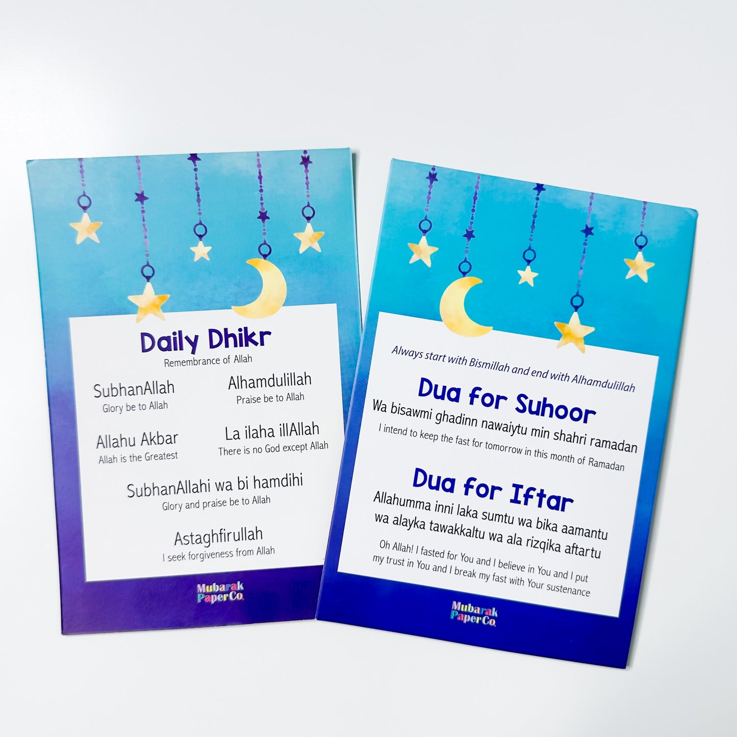 Happy Ramadan & Dua/Dhikr Cards (15 pack)