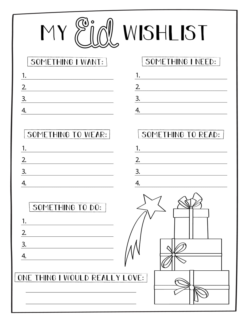 Eid Gift Wishlist - Design A