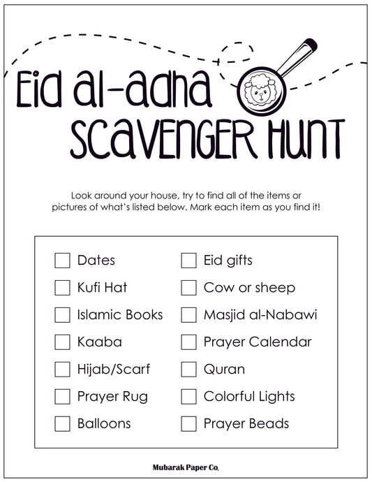 Eid al-Adha Scavenger Hunt