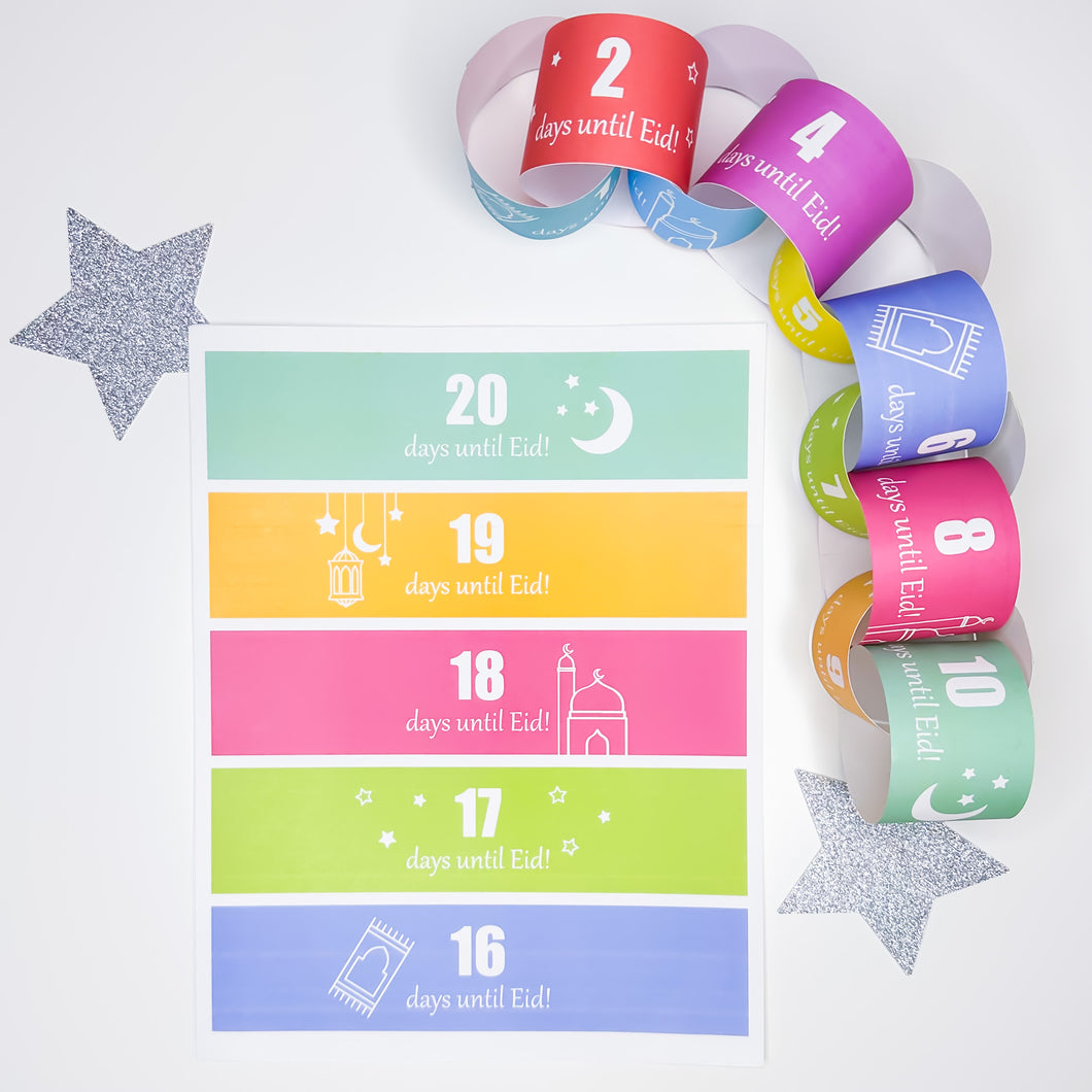 Colorful Paper Chain Countrown