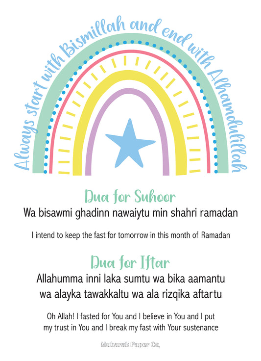 Suhoor and Iftar Duas